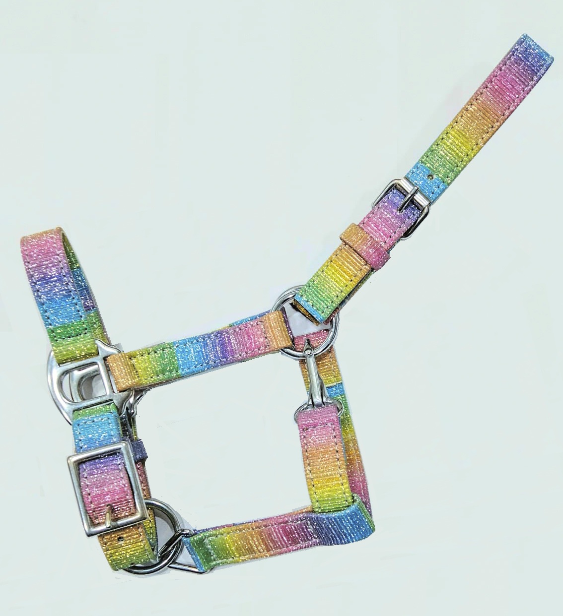 Web Rainbow Glitter Halter - Amaze Equestrian