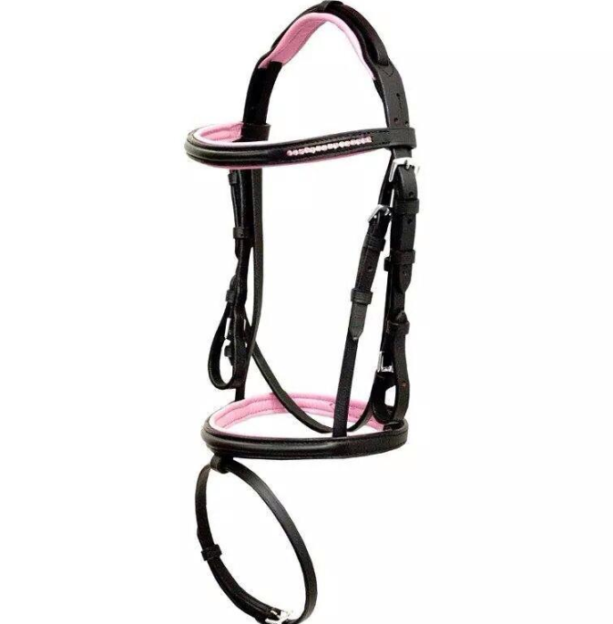 Leather pink bridle