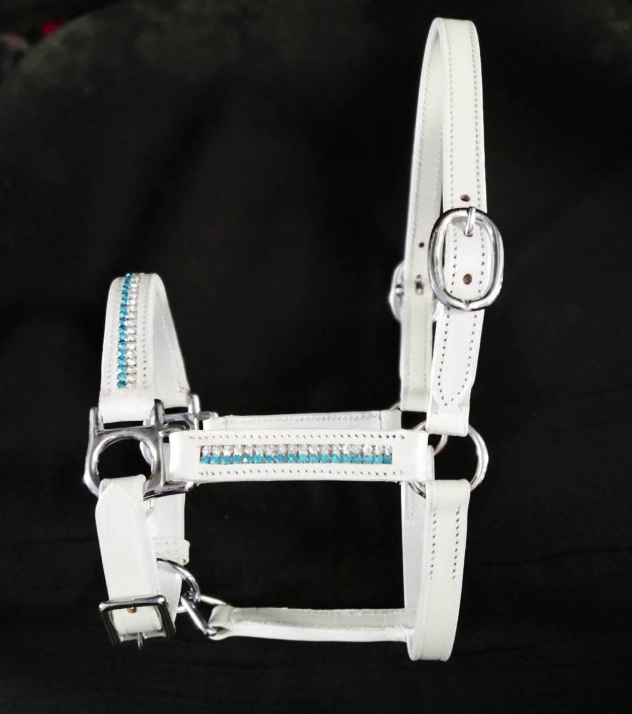 Leather White halter