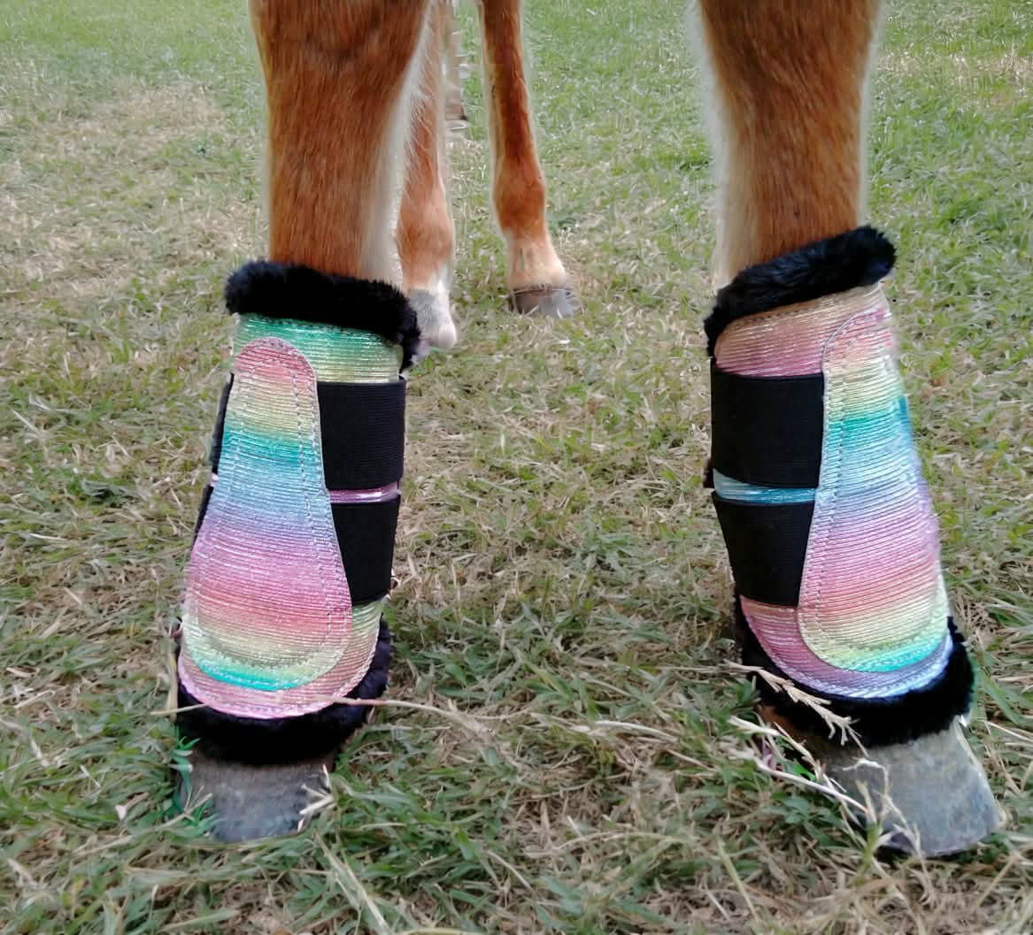 Rainbow Glitter boots