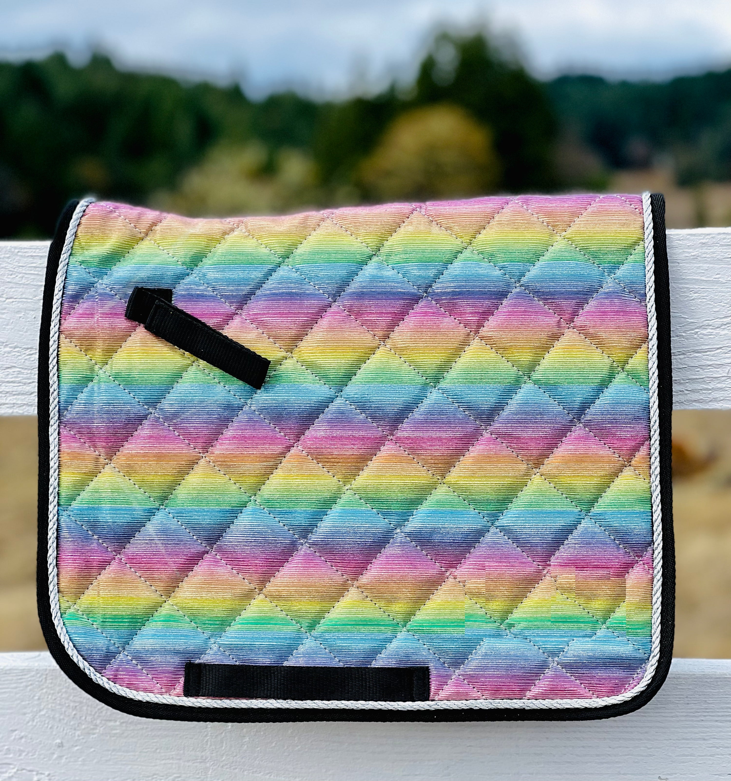 Rainbow Glitter Saddle pad
