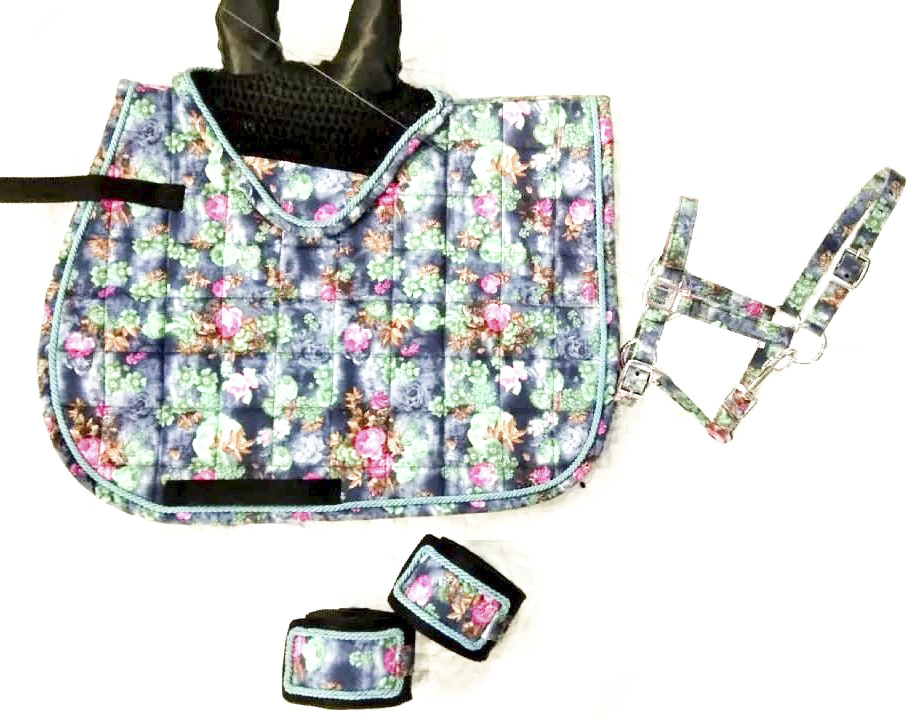 Printed Saddle pad set